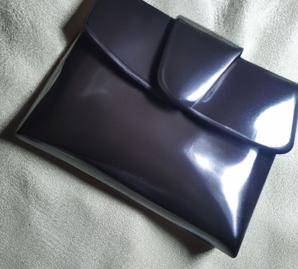 Patent sales leather clutch