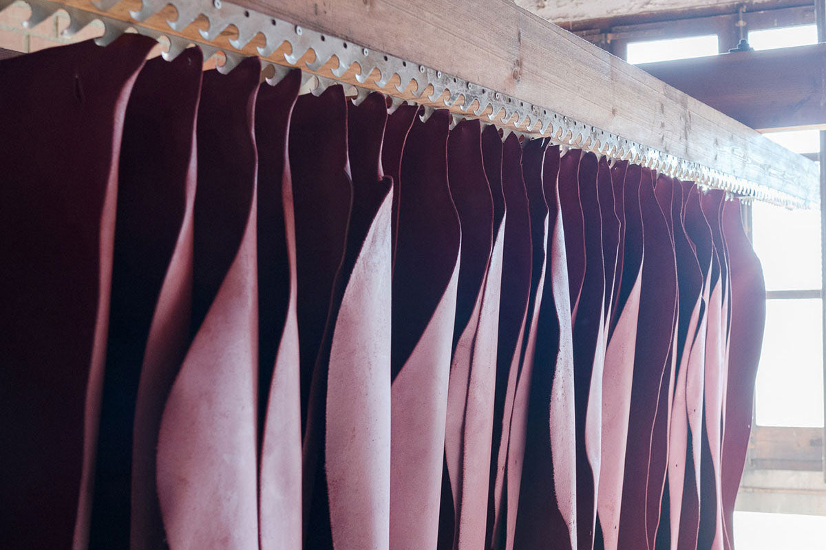 Leather Hanging Dry Tannery Barcelona Igualada